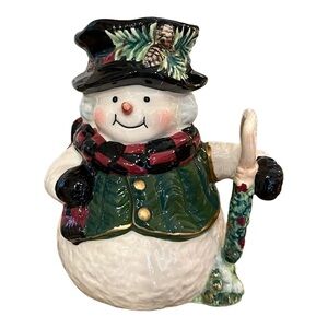 Fitz and Floyd Snowman Creamer Christmas Holiday Pre-Owned